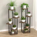 Multi-Tier Wooden Plant Shelf