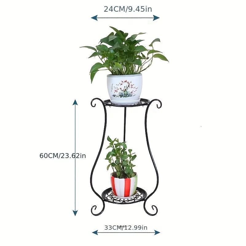 Two-Tier Metal Plant Stand