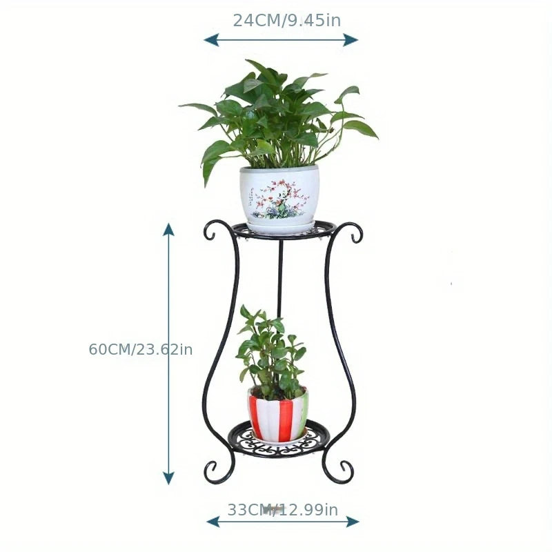 Two-Tier Metal Plant Stand