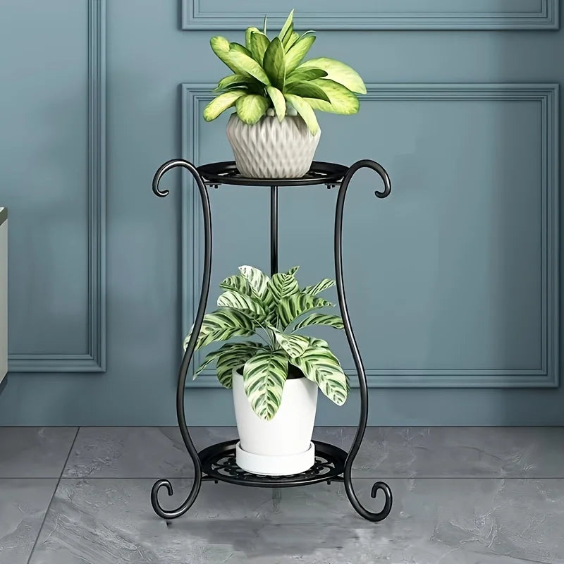 Two-Tier Metal Plant Stand