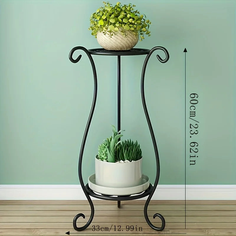 Two-Tier Metal Plant Stand