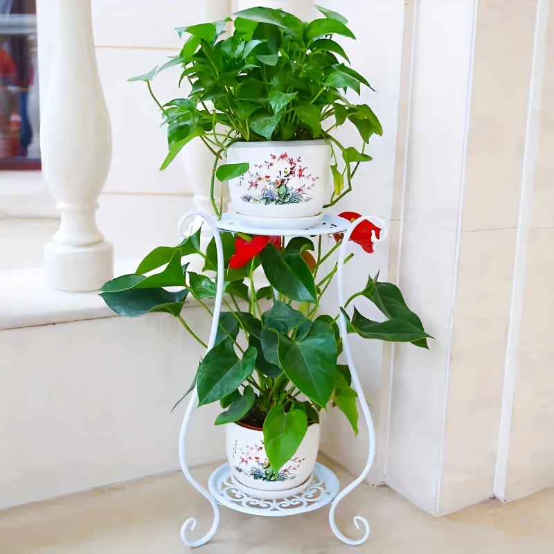 Two-Tier Metal Plant Stand