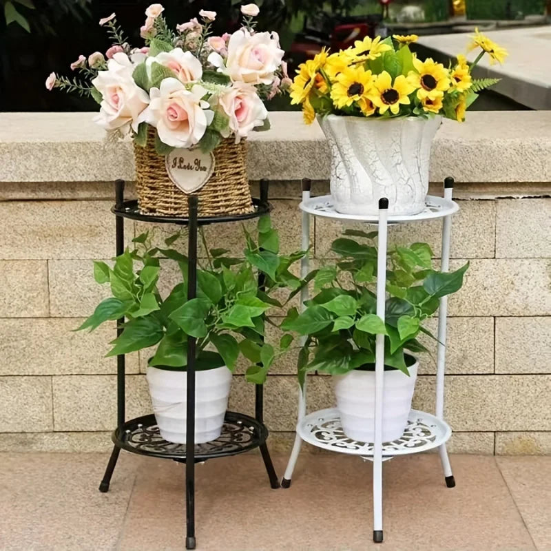 Two-Tier Metal Plant Stand