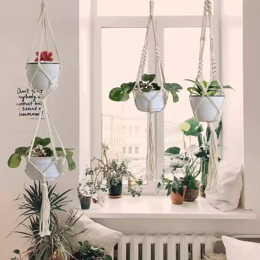 Macrame Hanging Flower Holder