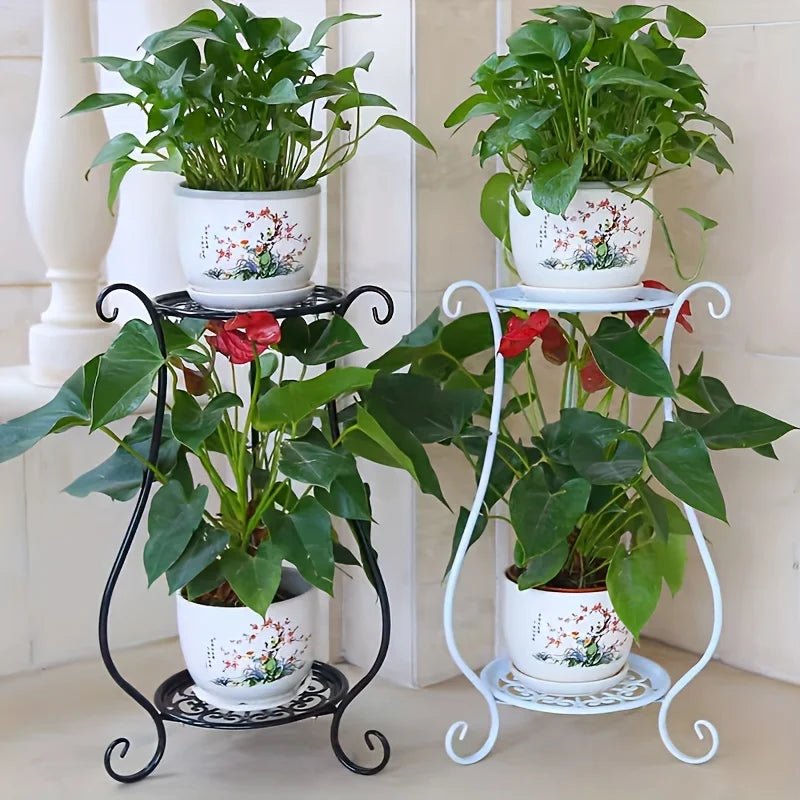 Two-Tier Metal Plant Stand